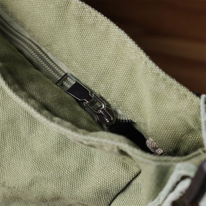 Сумка на плече из качественного текстиля Vintage sale_15131 Оливковый
