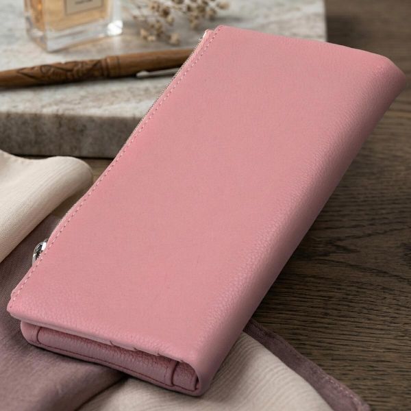 Вертикальный кошелек на кнопке женский ST Leather 19201 Розовый