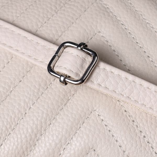 Модная сумка прошита треугольниками из натуральной кожи Vintage 22910 Белый