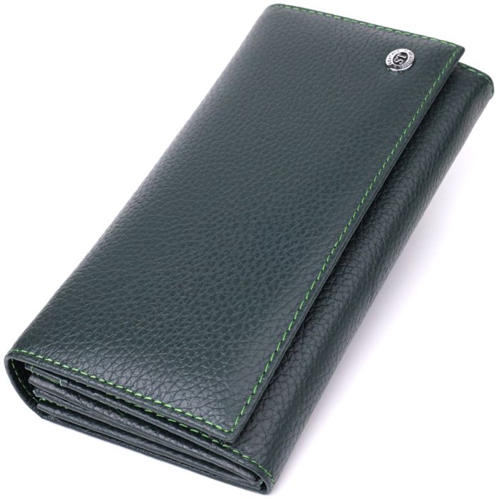 Модный кошелек для женщин из натуральной кожи ST Leather 23099 Зеленый