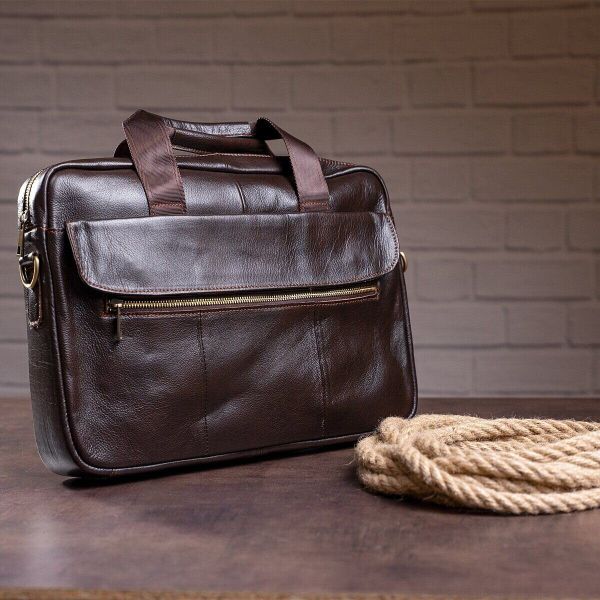Сумка мужская под ноутбук Vintage 14751 Коричневая