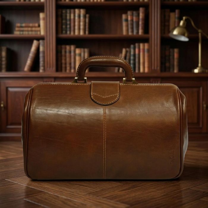 Саквояж из натуральной кожи Tony Perotti Italico 8051 (90625) Коньячный
