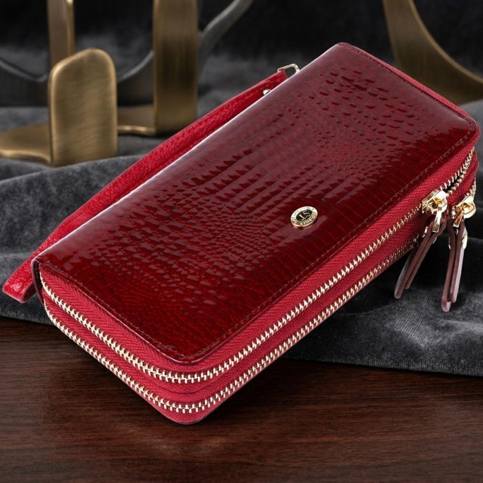 Женский клатч с двумя отделениями ST Leather 18907 Бордовый