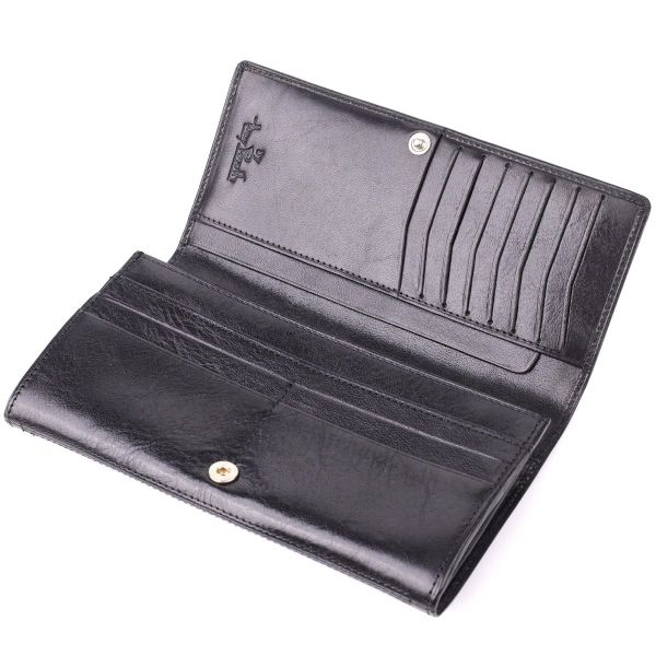 Женский вместительный кошелек из натуральной кожи Tony Perotti 20905_1 (3630 nero) Черный