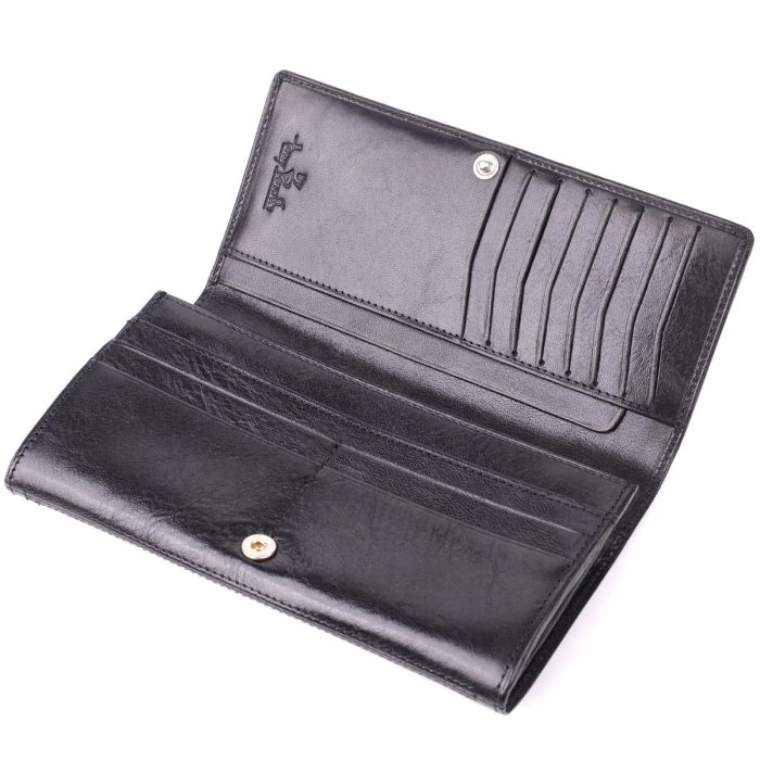 Женский вместительный кошелек из натуральной кожи Tony Perotti 20905_1 (3630 nero) Черный