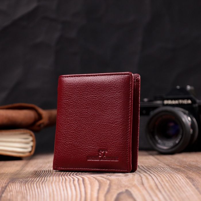 Маленький женский кошелек из натуральной кожи ST Leather 19467 Бордовый