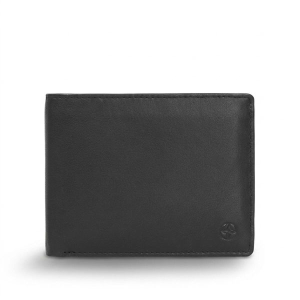 Мужское портмоне Tony Perotti из натуральной кожи Cortina 5068 nero (90120) Черное