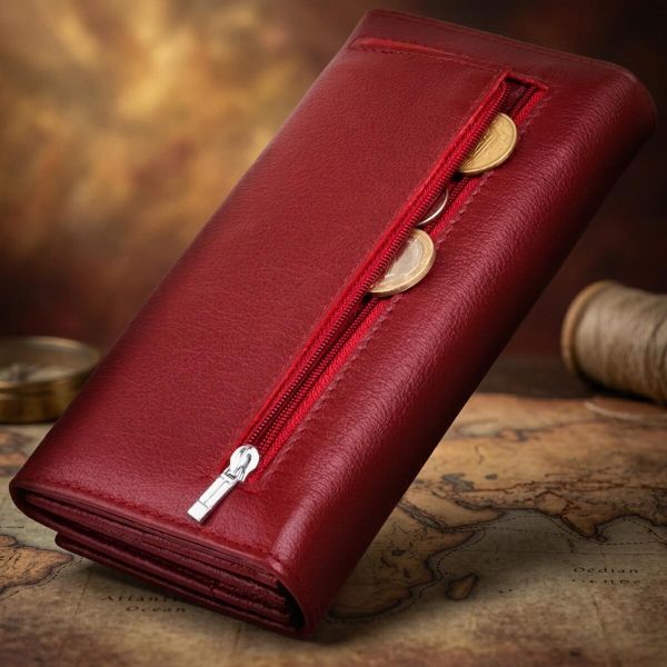 Кошелек на магнитах с клапаном женский ST Leather 19244 Бордовый