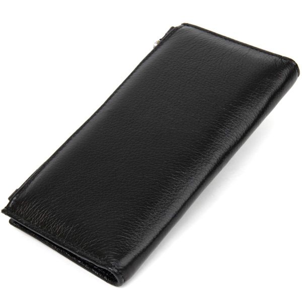 Практичный женский кожаный кошелек ST Leather 19378 Черный
