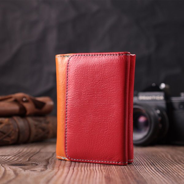 Яркий кошелек для девушек из натуральной кожи ST Leather 22498 Разноцветный