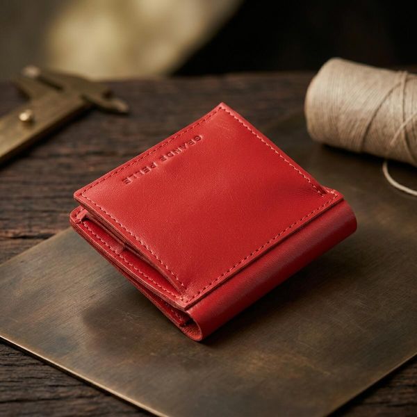 Небольшое женское портмоне GRANDE PELLE 11565 Красный
