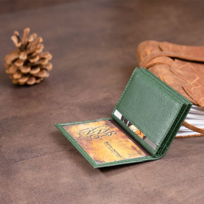 Визитница-книжка ST Leather 19215 Зеленая