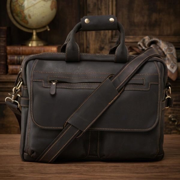 Сумка Vintage 14571 из винтажной кожи Коричневая