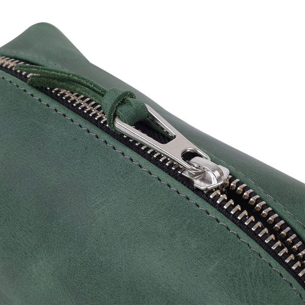 Кожаная косметичка унисекс GRANDE PELLE 11571 Зеленый