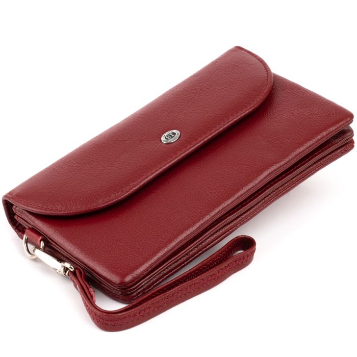 Клатч из кожи женский ST Leather 19318 Бордовый