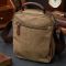 Вместительная вертикальная сумка для мужчин из текстиля Vintage 22238 Оливковый