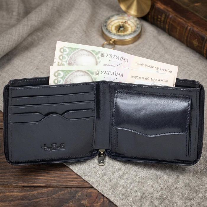 Мужское портмоне Tony Perotti Italico 3645 nero (90608) Черное
