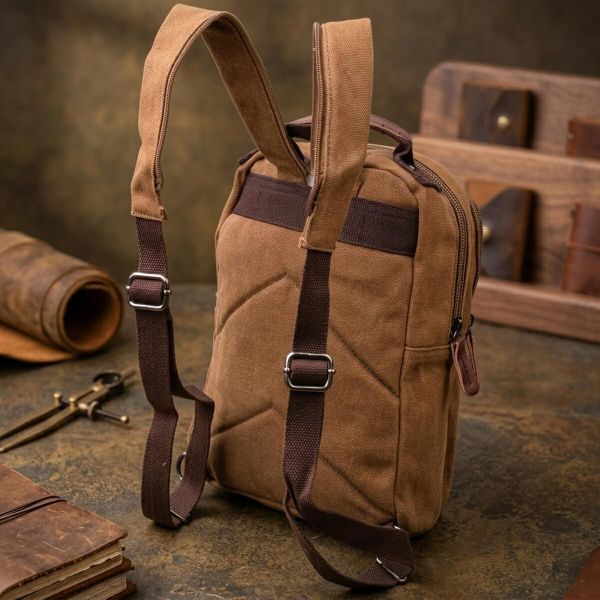 Удобный рюкзак из текстиля 21257 Vintage Коричневый