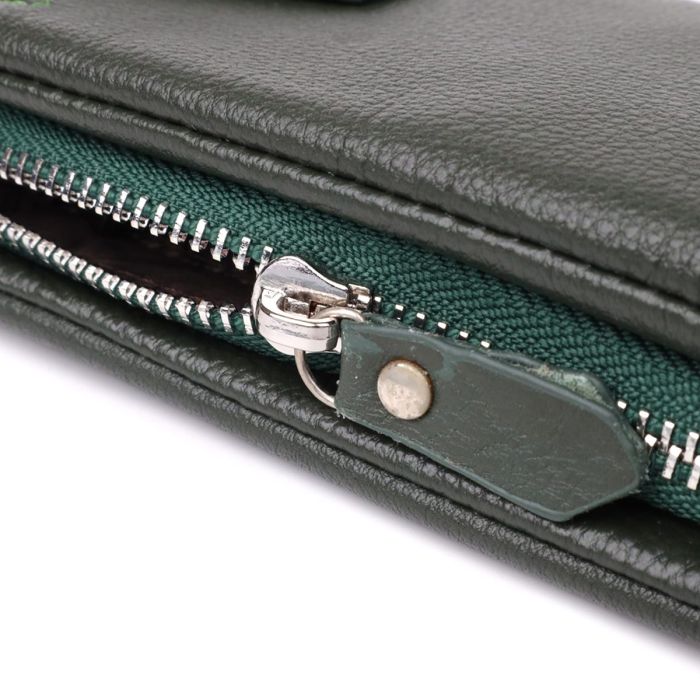 Стильный кошелек-клатч для женщин с отделением под телефон ST Leather 23103 Зеленый
