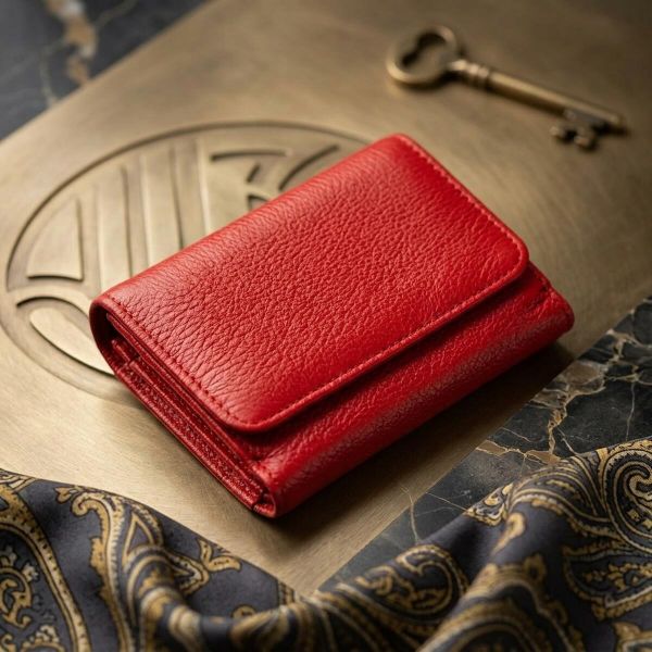 Яркий компактный женский бумажник ST Leather 18892 Красный