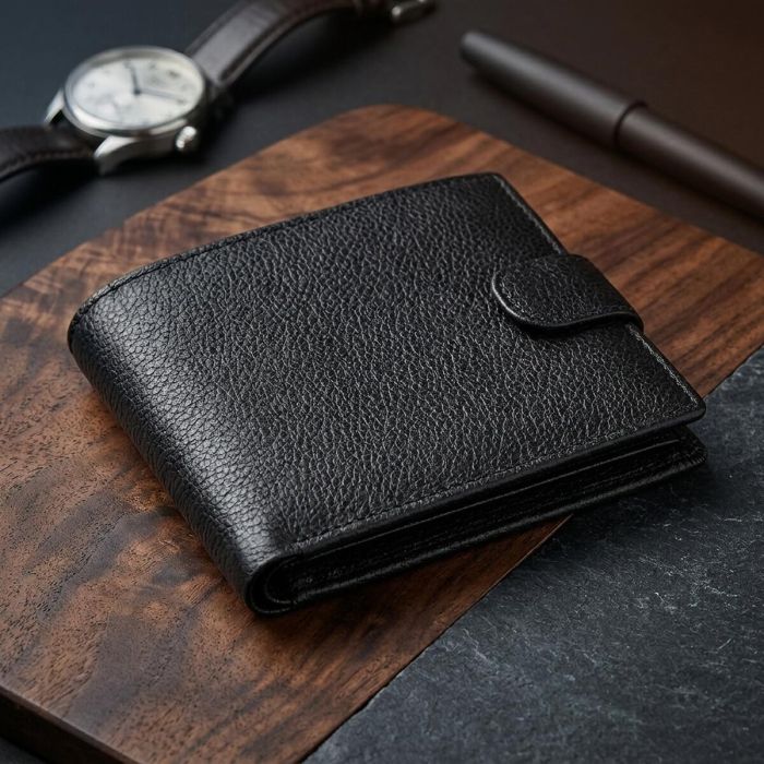 Мужской кошелек ST Leather 18328 (ST137) итальянская кожа Черный