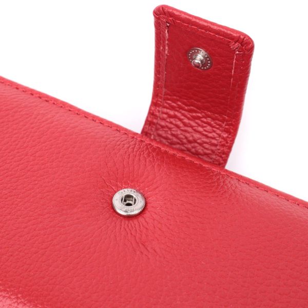 Женский кошелек на четыре отделения для купюр из натуральной кожи ST Leather 22549 Красный