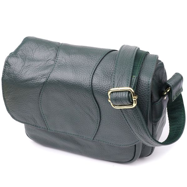 Повседневная женская сумка из натуральной кожи Vintage 22970 Зеленый