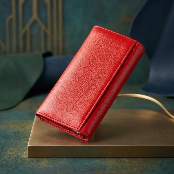Женский вместительный кошелек ST Leather 18875 Красный