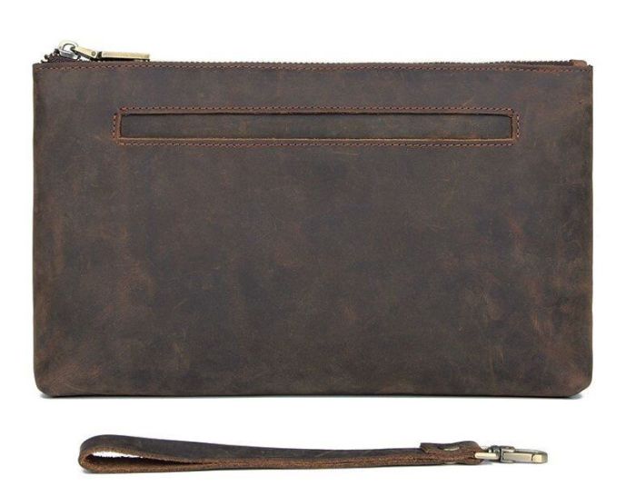 Красивая барсетка мужская в коже Crazy horse Vintage 14954 Коричневая