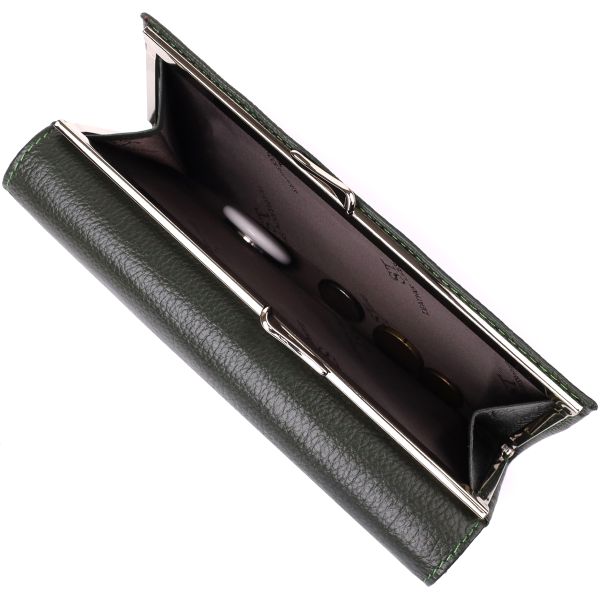 Стильный кошелек для женщин с монетницей из натуральной кожи ST Leather 23106 Зеленый
