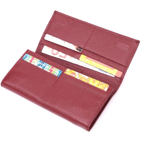 Женский оригинальный кошелек из натуральной кожи ST Leather 22522 Бордовый