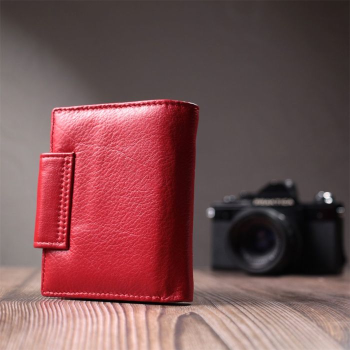 Женский кошелек вертикального формату из натуральной кожи ST Leather 22704 Красный