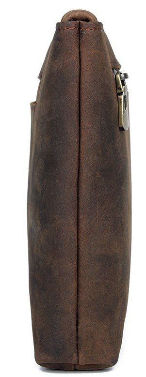 Красивая барсетка мужская в коже Crazy horse Vintage 14954 Коричневая