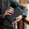 Вертикальний гаманець-клатч унісекс із натуральної шкіри ST Leather 22532 Чорний