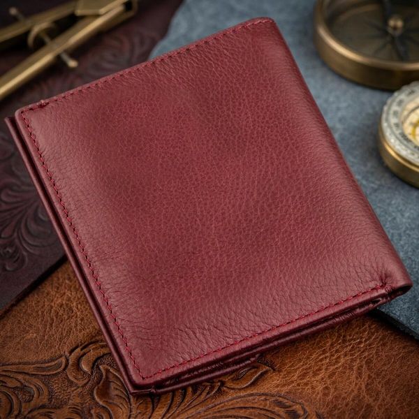 Небольшой женский бумажник с монетницей ST Leather 18920 Бордовый