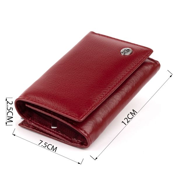 Горизонтальное портмоне из кожи женское на магните ST Leather 19333 Бордовое