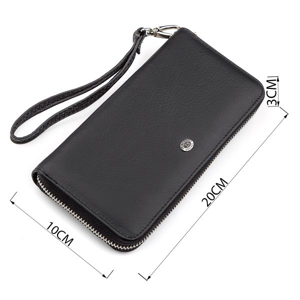 Мужской кошелек ST Leather 18422 (ST45) натуральная кожа Черный