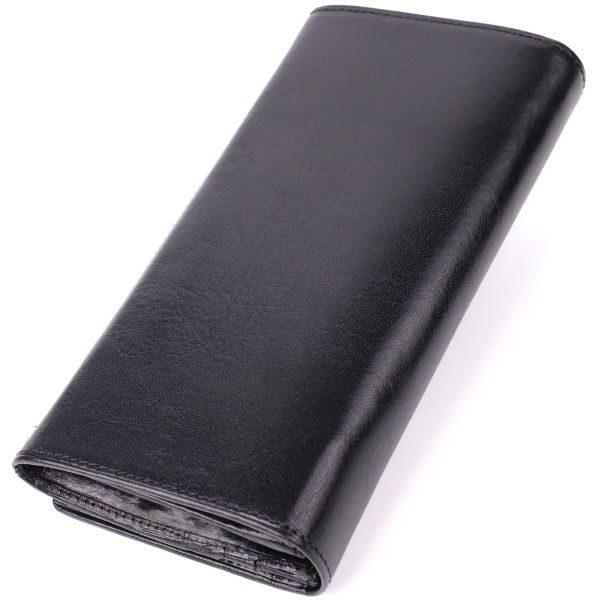 Женский вместительный кошелек из натуральной кожи Tony Perotti 20905_1 (3630 nero) Черный