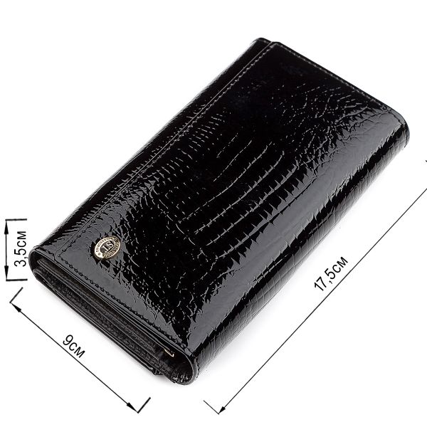 Кошелек женский ST Leather 18433 (S9001A) надежный Черный