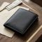 Жіночий шкіряний гаманець для карток купюр та монет ST Leather 22690 Чорний