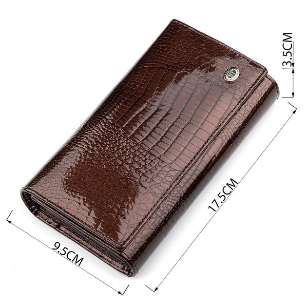 Кошелек женский ST Leather 18427 (S8001A) вместительный Коричневый