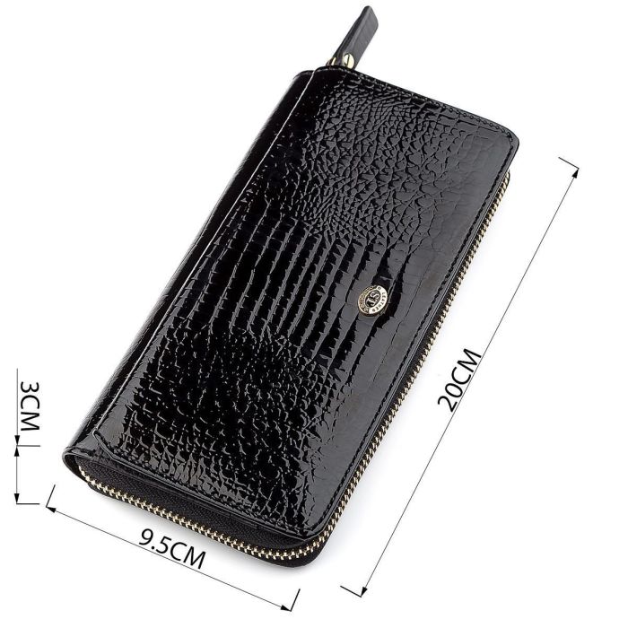 Кошелек женский ST Leather 18437 (S7001A) натуральная кожа Черный