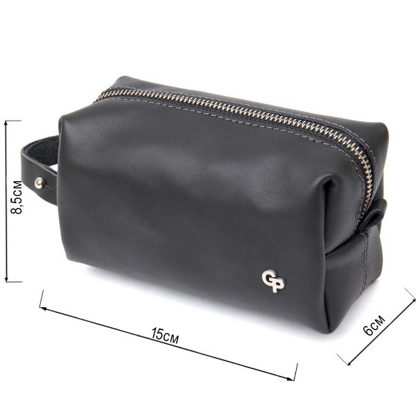 Кожаная косметичка для мужчин GRANDE PELLE 11507 Черный