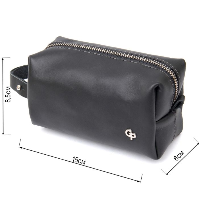 Кожаная косметичка для мужчин GRANDE PELLE 11507 Черный