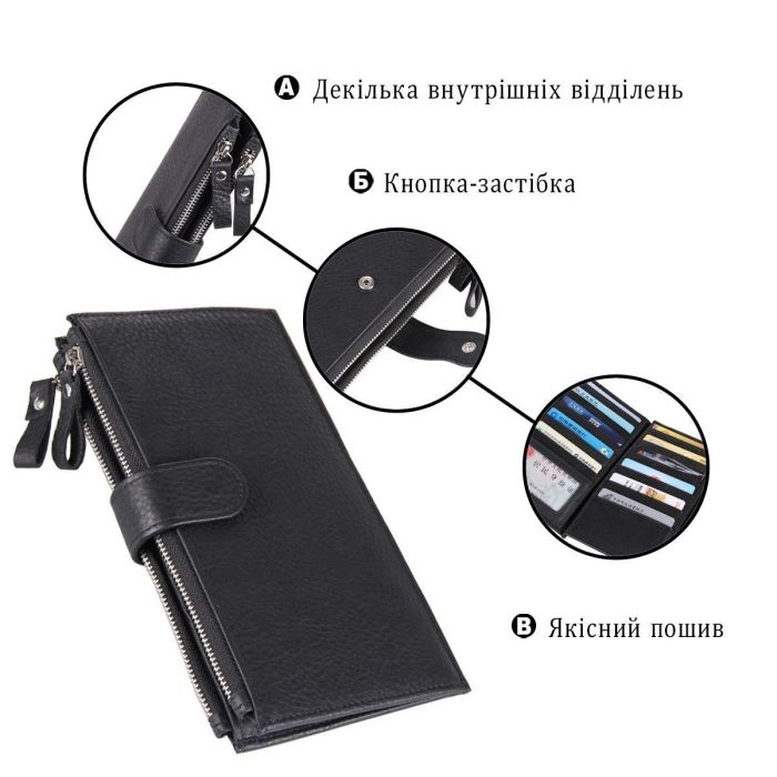 Мужской клатч Vintage 14459 Черный