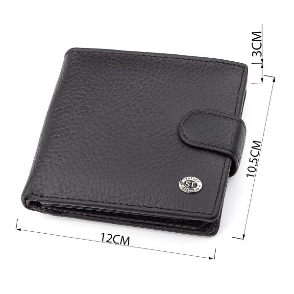 Мужской кошелек ST Leather 18345 (ST153) кожаный Черный