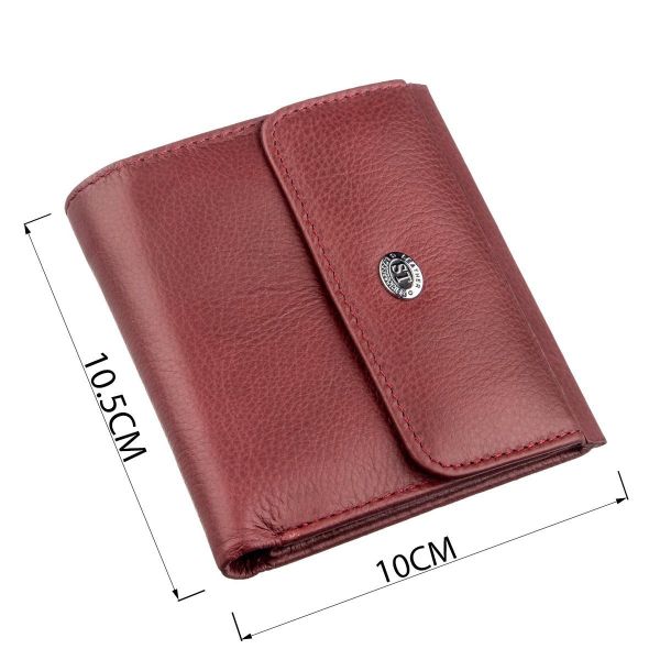Небольшой женский бумажник с монетницей ST Leather 18920 Бордовый