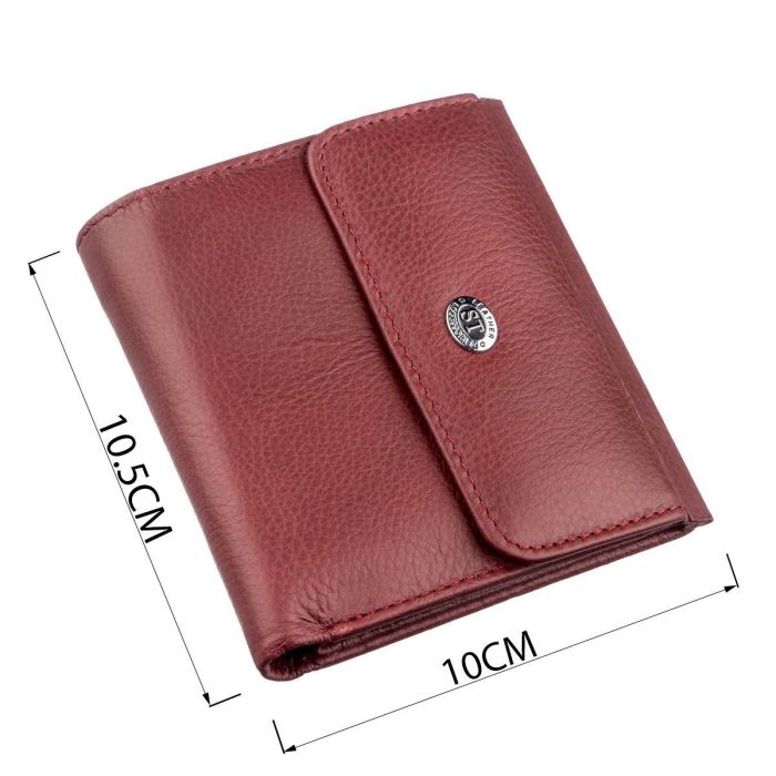 Небольшой женский бумажник с монетницей ST Leather 18920 Бордовый