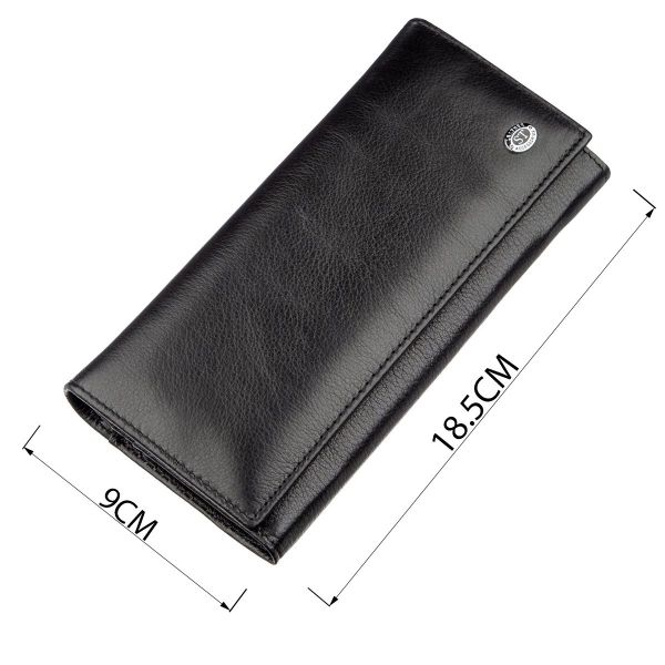 Практичный женский кошелек на магнитах ST Leather 18870 Черный