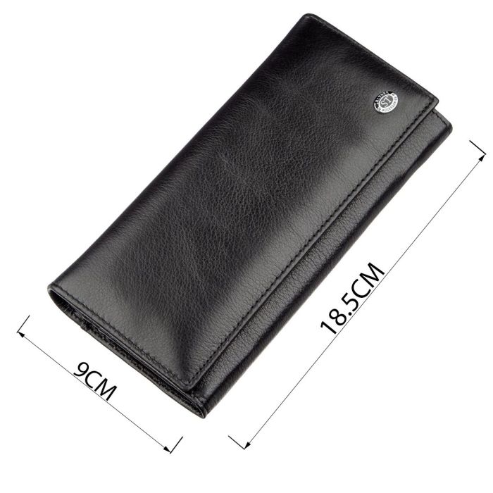 Практичный женский кошелек на магнитах ST Leather 18870 Черный